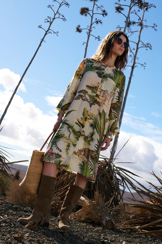 PRINCESS Leinenkleid Safari