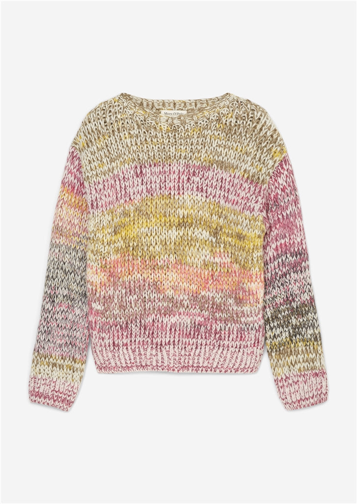 MARC O`POLO Mouliné Pullover aus Schurwolle-Mix