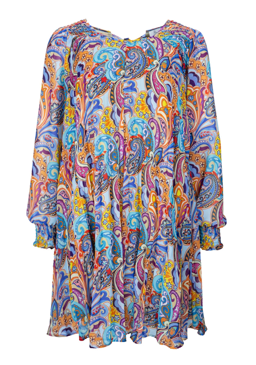 PRINCESS Pliséekleid mit Paisley Print