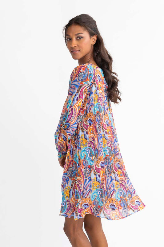 PRINCESS Pliséekleid mit Paisley Print