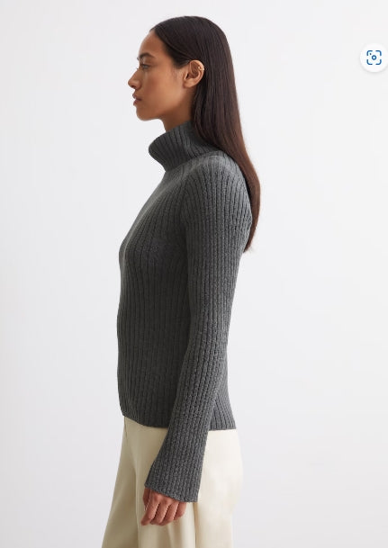 MARC O`POLO gerippter Rollkragenpullover