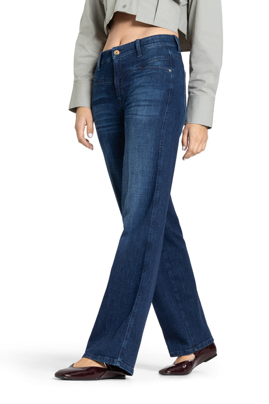 CAMBIO Wide Leg Jeans Aimee Seam