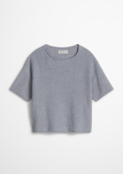 MARC O`POLO Kurzarmpullover aus Bouclé-Garn