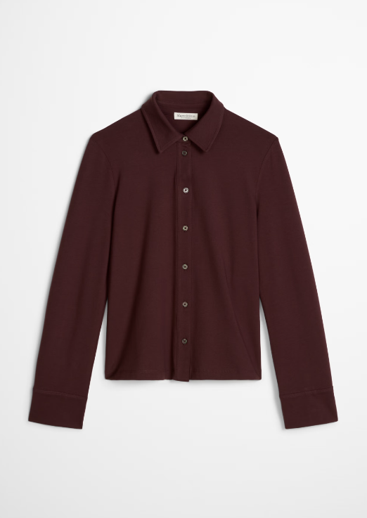 MARC O`POLO Jerseybluse mit Paper-Finish