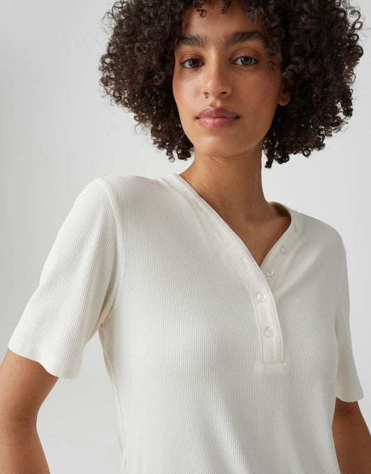 OPUS feines Rippshirt Sanez