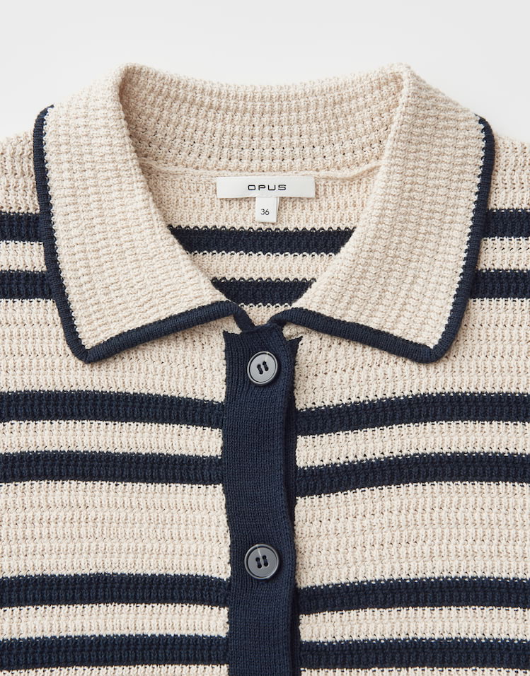 OPUS gestreifter Strickcardigan Dertiny