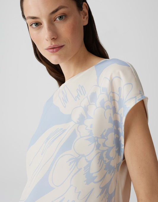 OPUS Shirt Samelie mit floralem Artwork