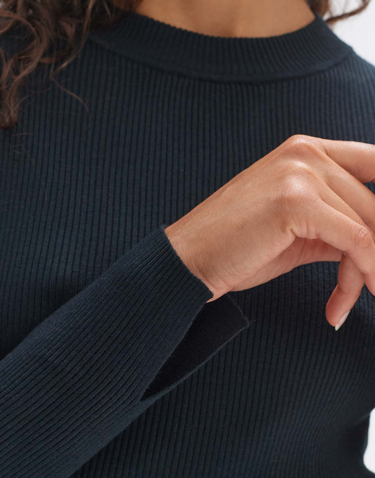 OPUS Feiner Ripppullover Peffo aus Lyocell Mix