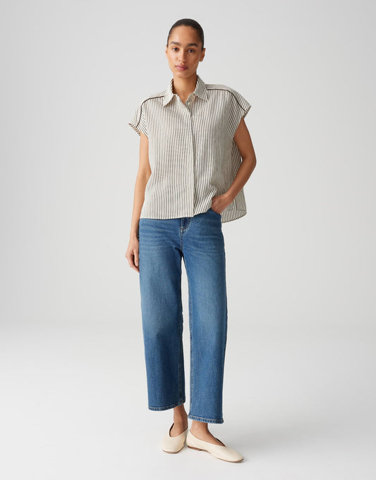 OPUS verkürzte Wide Leg Jeans Lanah