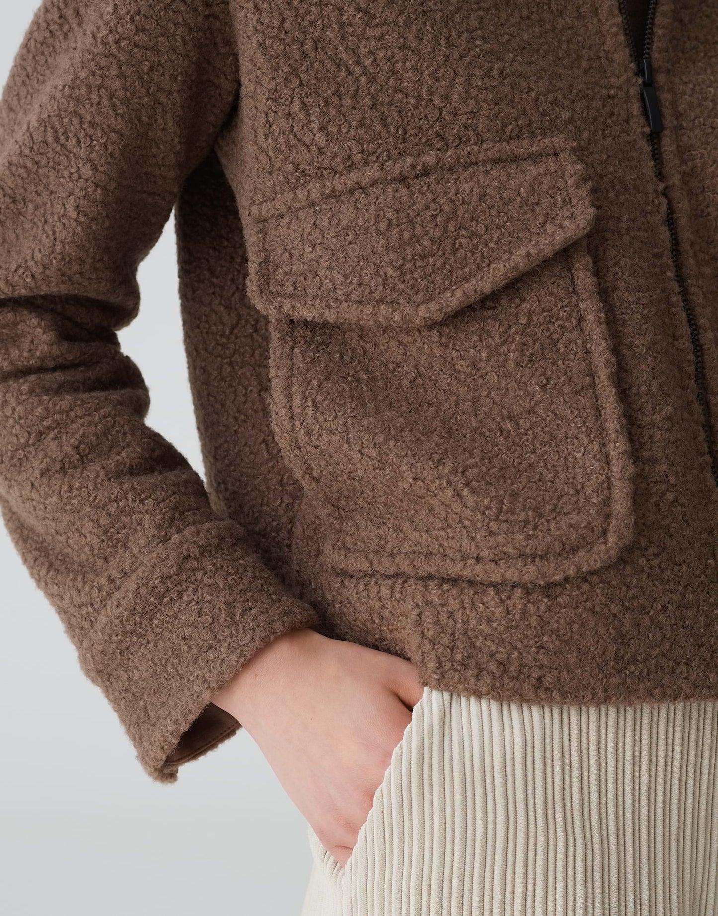 OPUS Jacke Holma in Bouclé Optik