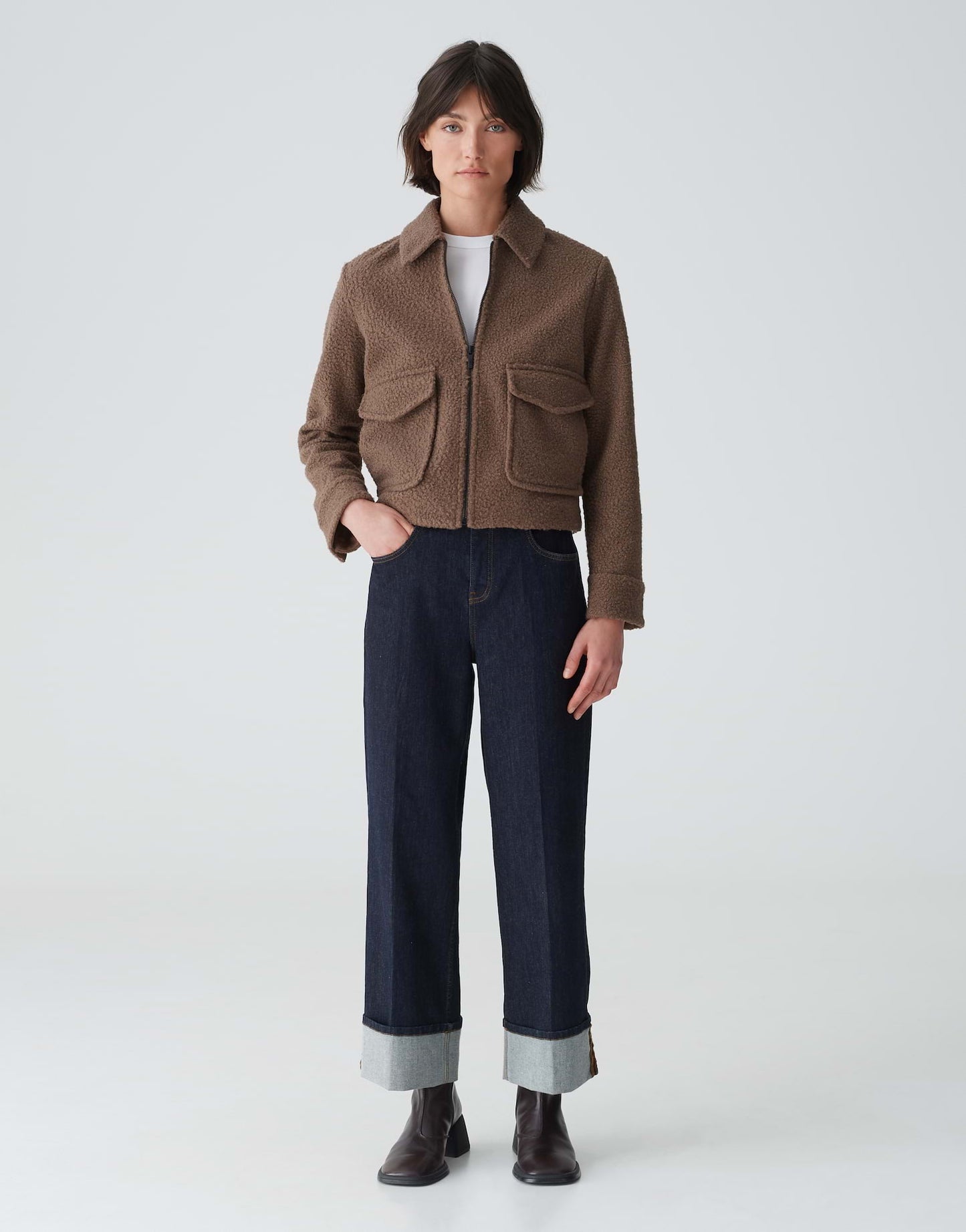 OPUS Jacke Holma in Bouclé Optik