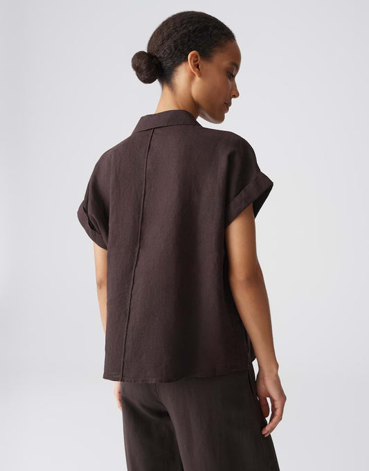 OPUS Leinenbluse Felila mit Struktur