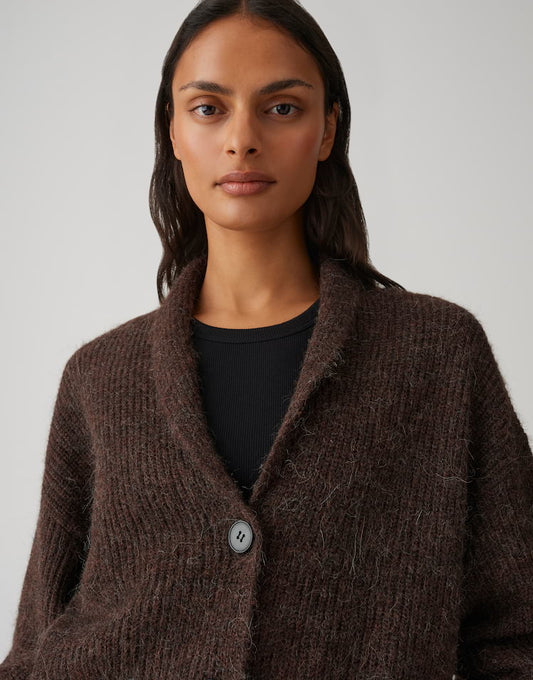 OPUS Strickjacke Dusena mit Schalkragen