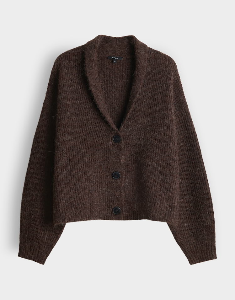OPUS Strickjacke Dusena mit Schalkragen