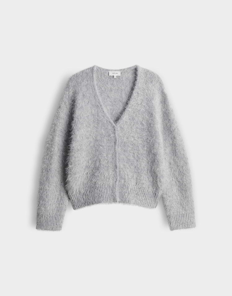 OPUS flauschige Strickjacke Diske