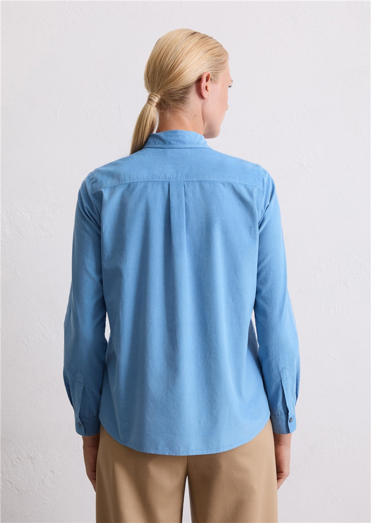 MARC O`POLO Bluse im samtiger Cord-Qualität