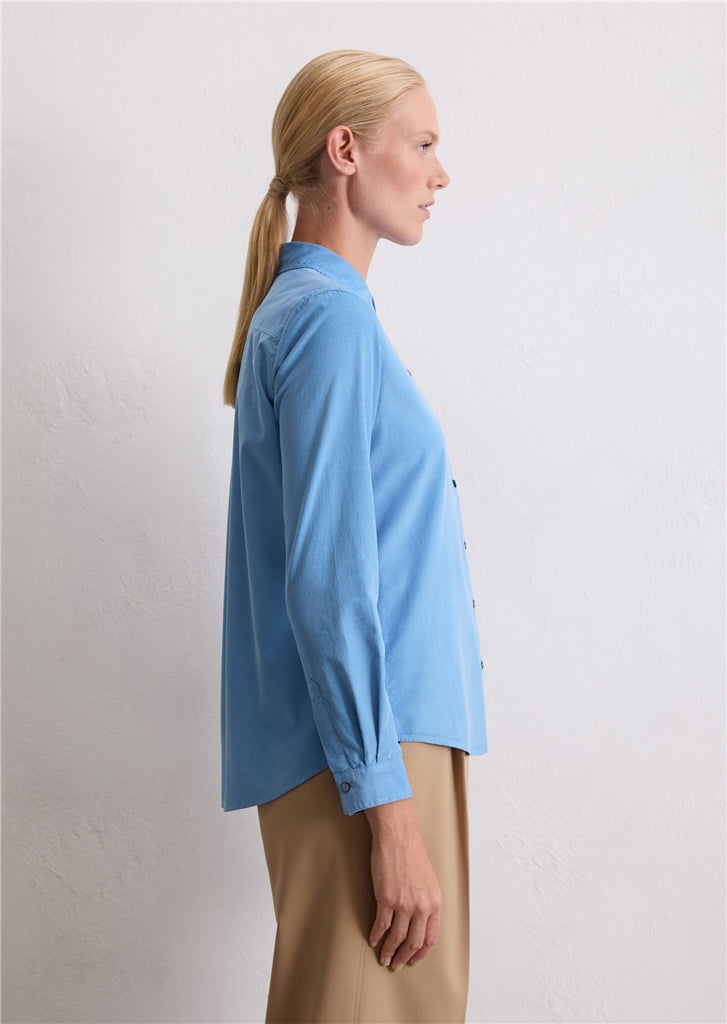 MARC O`POLO Bluse im samtiger Cord-Qualität