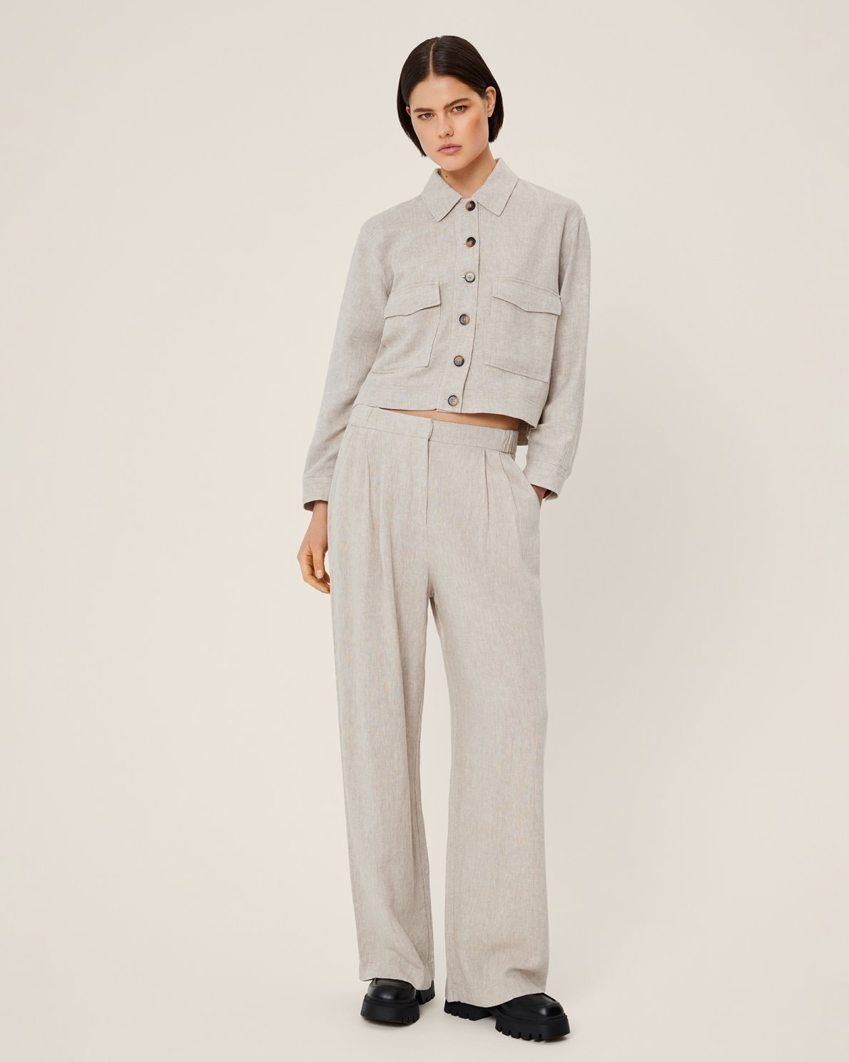MOSS COPENHAGEN Hose Jovene Ginia aus Leinen-Mix