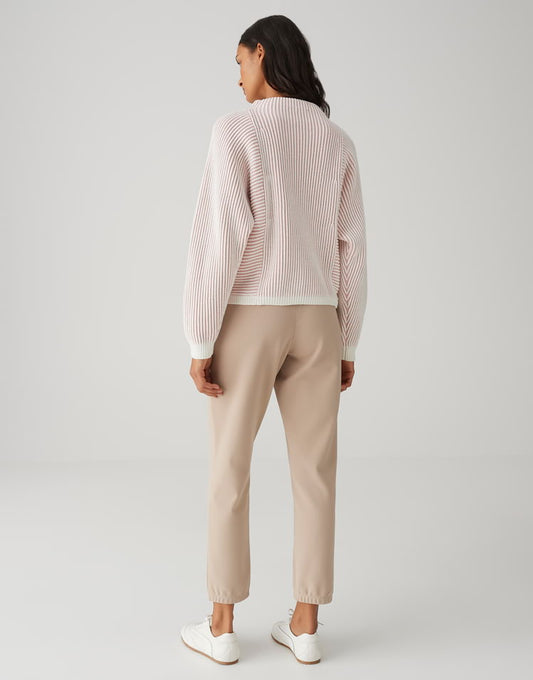 OPUS Pullover Pozoli mit Streifenstruktur