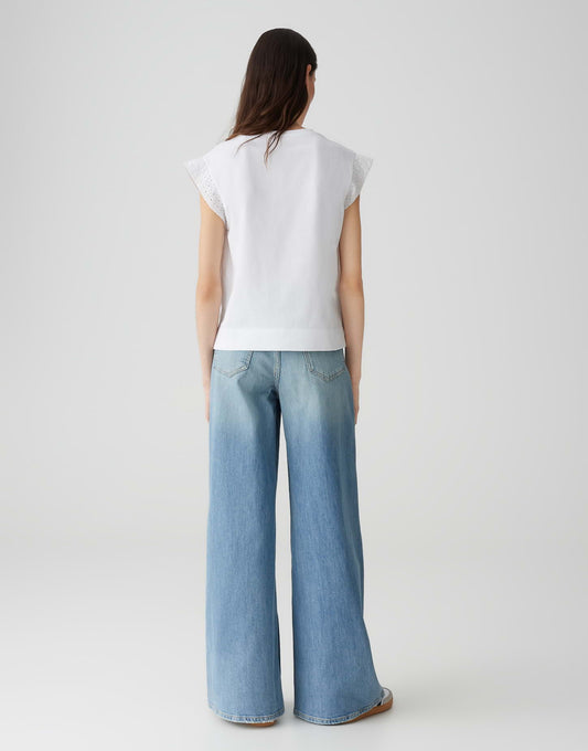 OPUS Shirt Sallso mit dekorativer Lochspitze