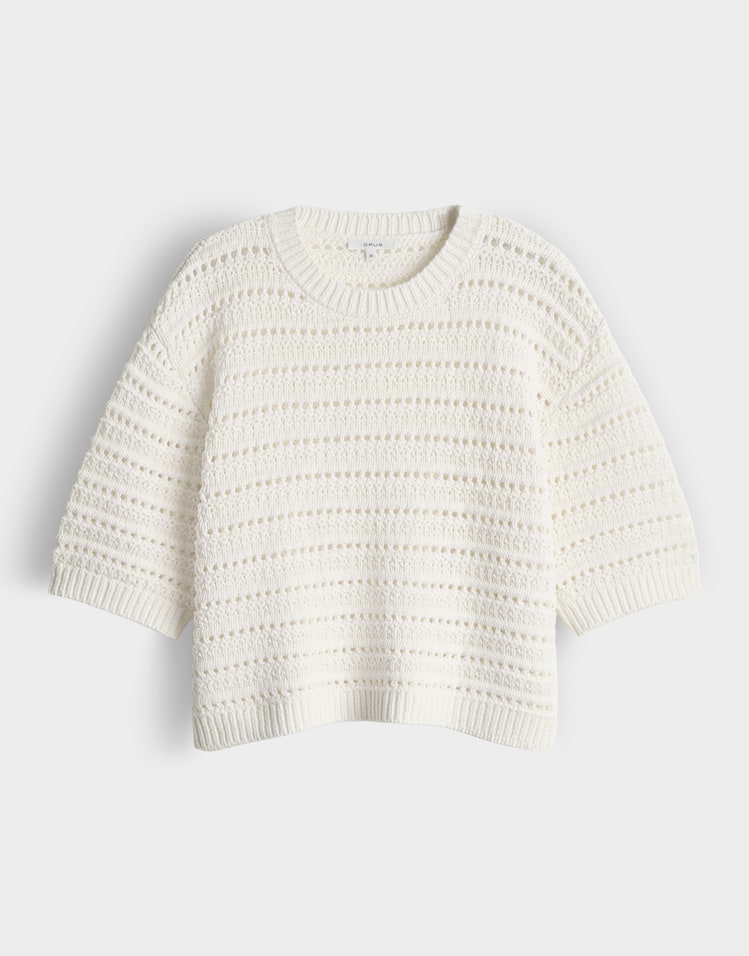 OPUS Lochstirckpullover Ploomina