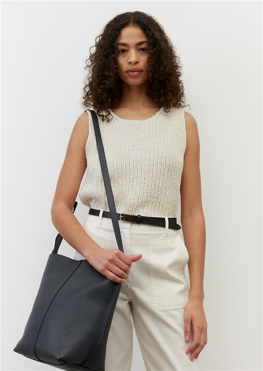 MARC O`POLO Hobo Bag aus genarbtem Rindsleder