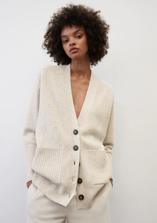 MARC O`POLO Strickjacke aus Schurwolle-Mix