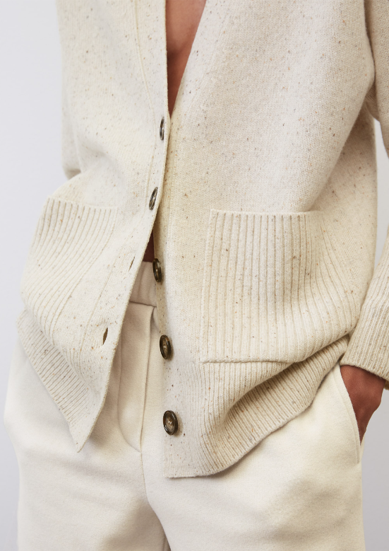 MARC O`POLO Strickjacke aus Schurwolle-Mix