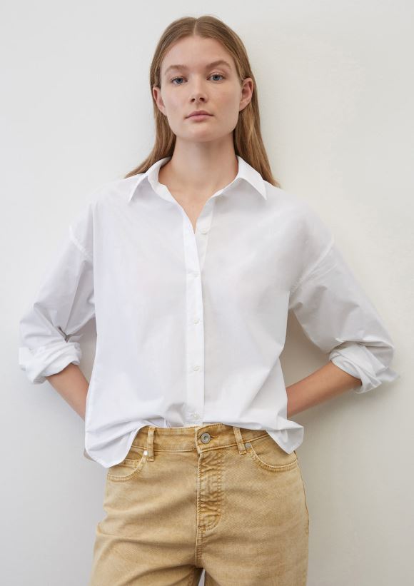 MARC O`POLO Popeline-Bluse aus Baumwolle