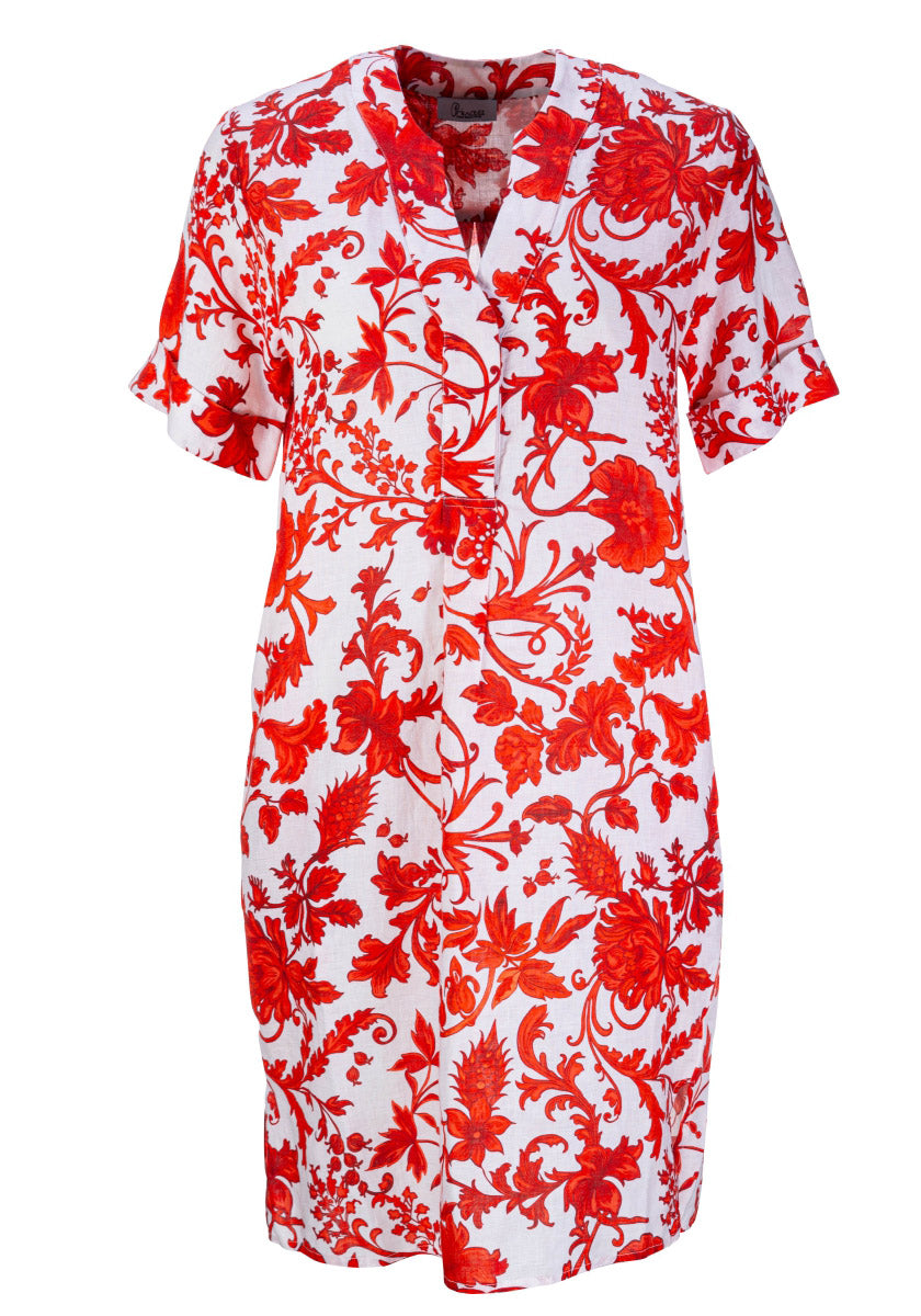 PRINCESS Leinenkleid mit Print