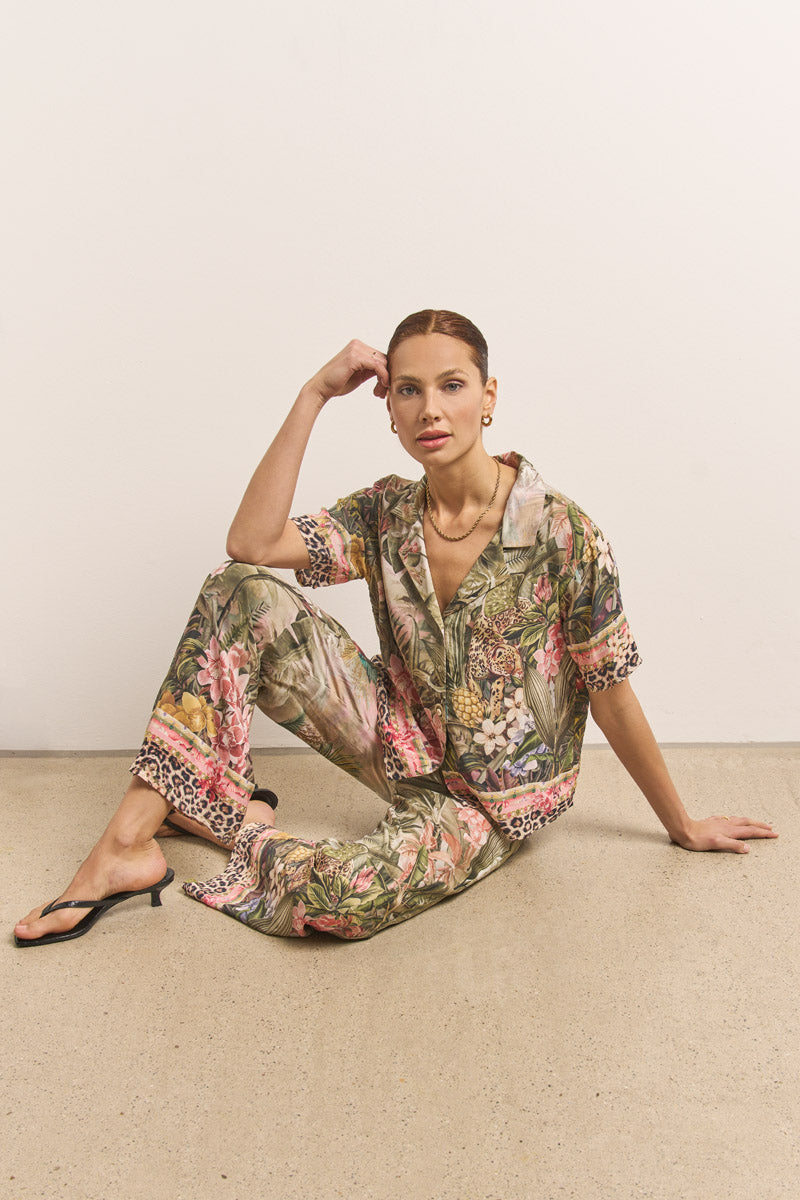 PRINCESS Viskosebluse Jungle Leo