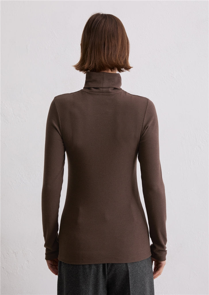 MARC O`POLO Ripp-Rollkragenshirt