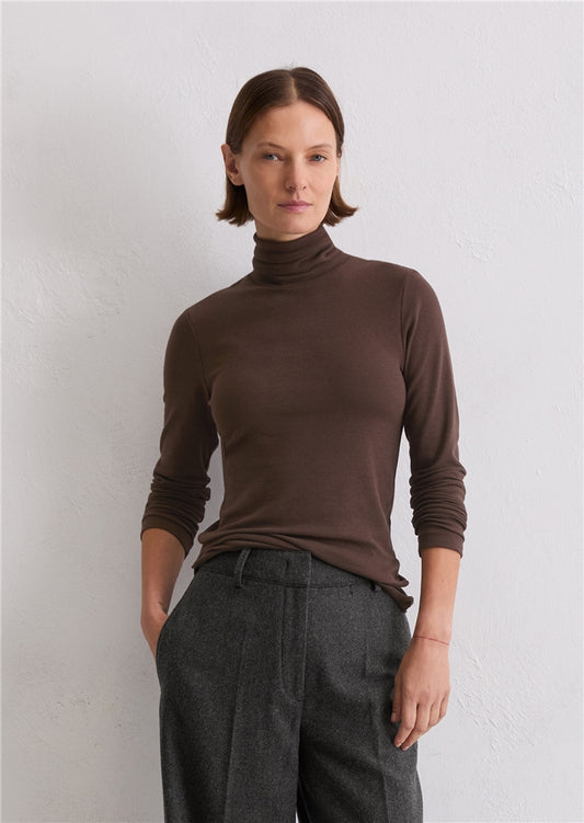 MARC O`POLO Ripp-Rollkragenshirt