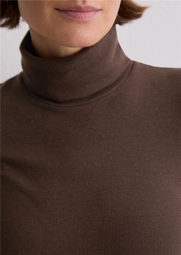 MARC O`POLO Ripp-Rollkragenshirt