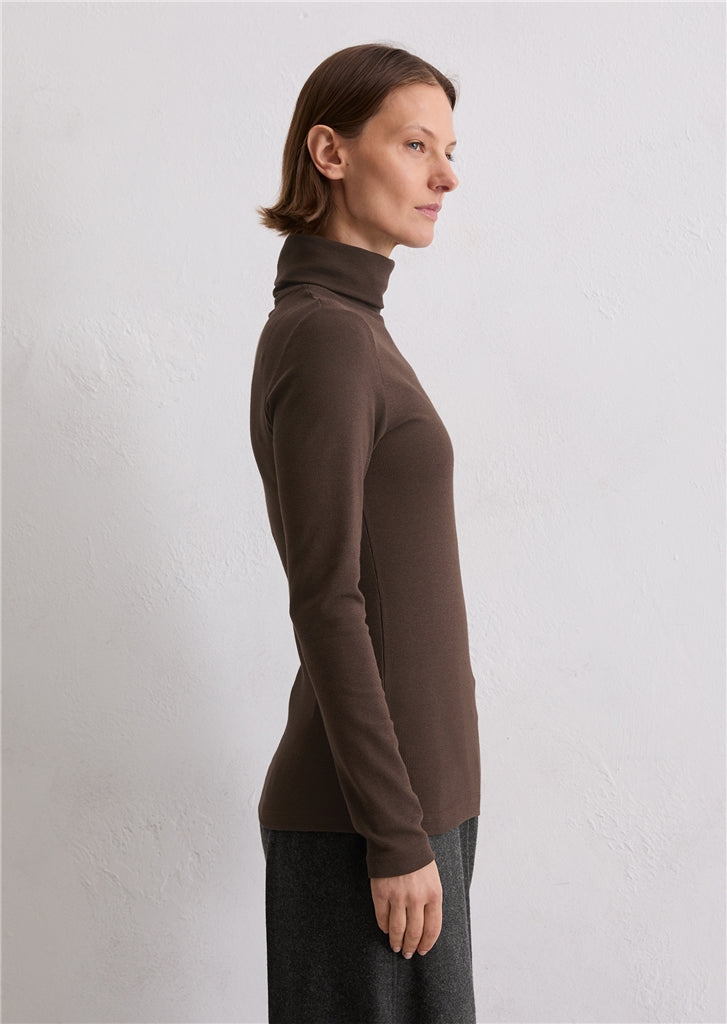 MARC O`POLO Ripp-Rollkragenshirt