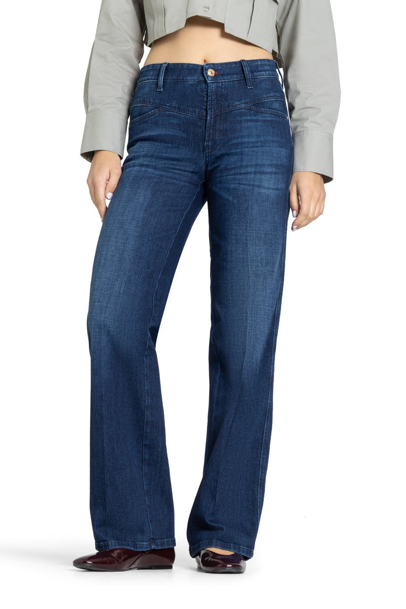 CAMBIO Wide Leg Jeans Aimee Seam