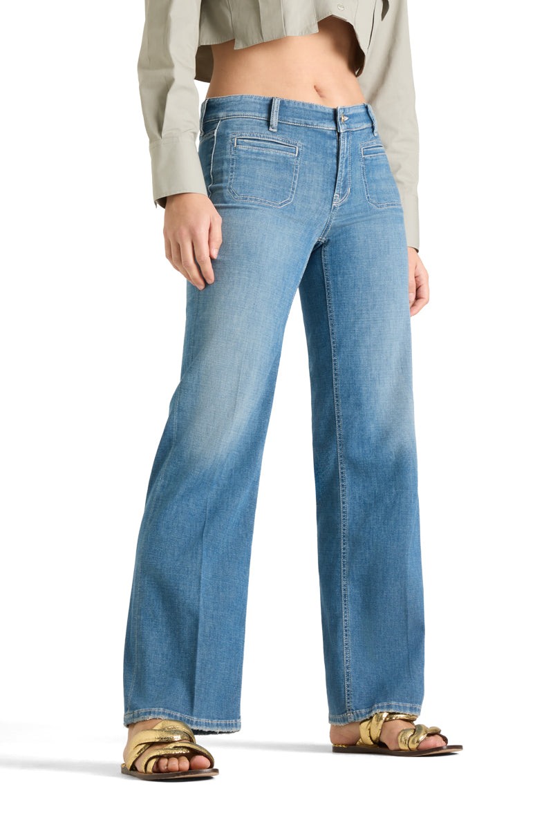 CAMBIO Wide Leg Jeans Tess