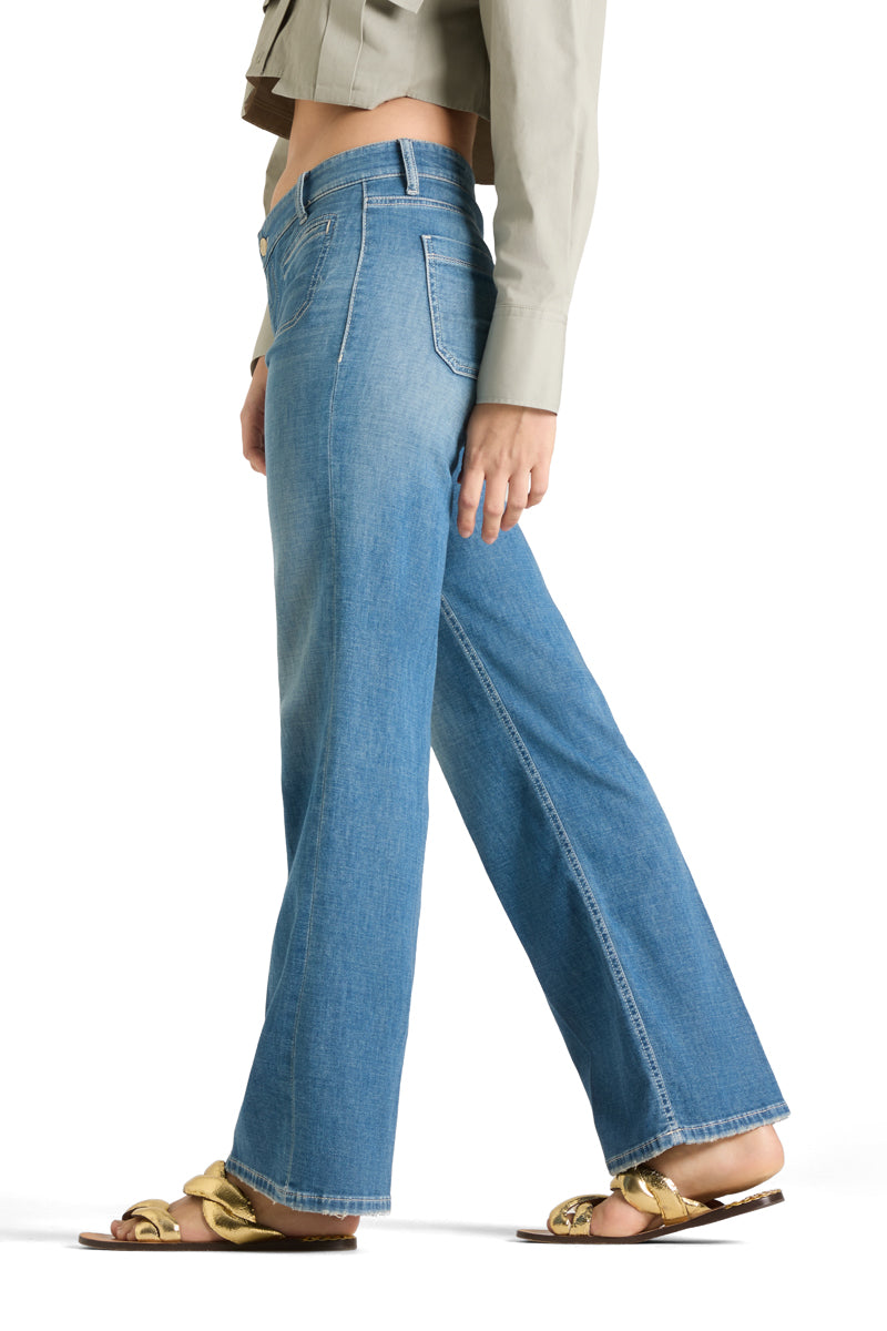 CAMBIO Wide Leg Jeans Tess