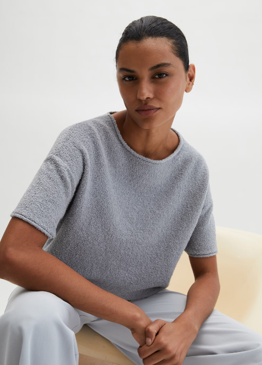 MARC O`POLO Kurzarmpullover aus Bouclé-Garn