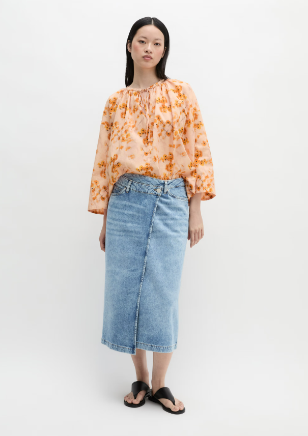 MARC O`POLO Bluse aus bedrucktem Baumwoll-Voile