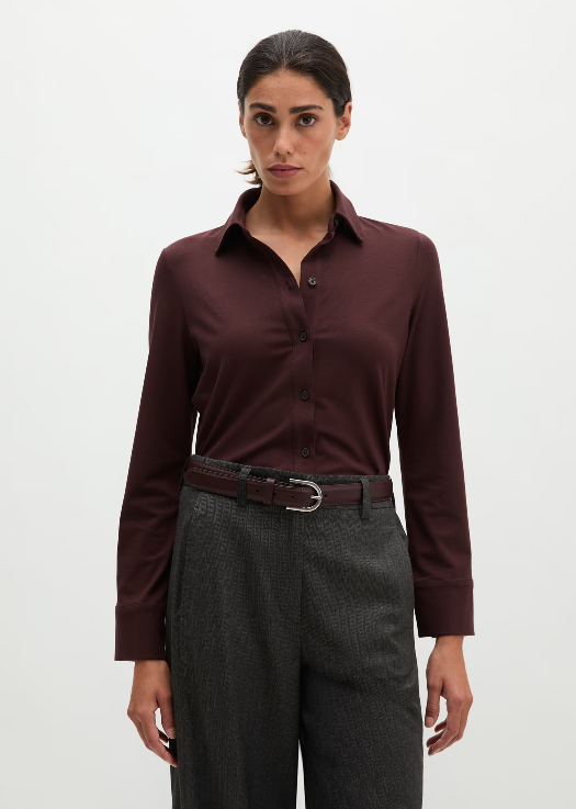 MARC O`POLO Jerseybluse mit Paper-Finish