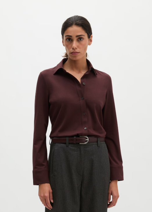 MARC O`POLO Jerseybluse mit Paper-Finish