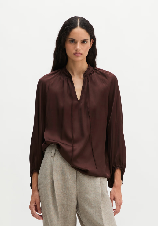 MARC O`POLO Satin-Bluse aus fließender Viskose