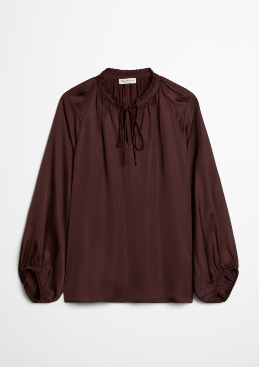 MARC O`POLO Satin-Bluse aus fließender Viskose
