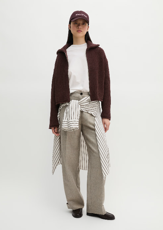 MARC O`POLO  Zip-Cardigan aus Organic-Cotton Mix