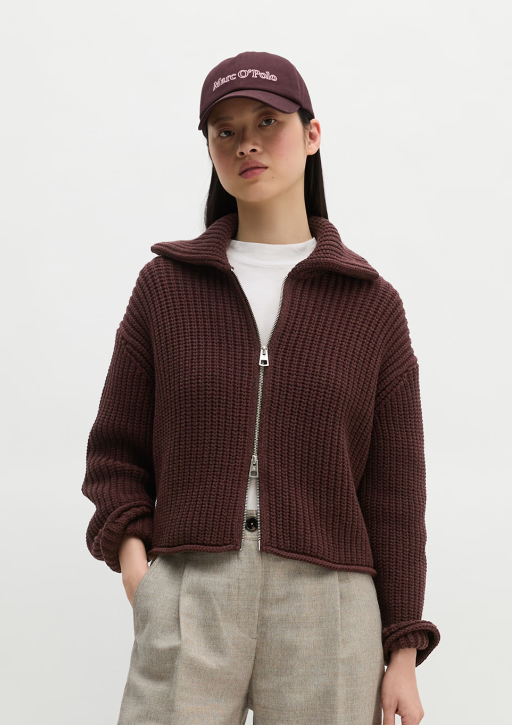 MARC O`POLO  Zip-Cardigan aus Organic-Cotton Mix