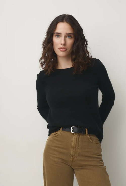ESISTO Cashmerepullover mit Knopfleiste