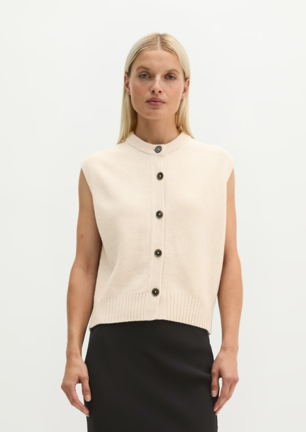 MARC O`POLO ärmelloser Cardigan aus Schurwolle-Mix