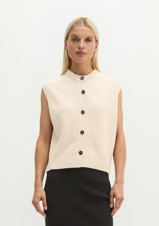 MARC O`POLO ärmelloser Cardigan aus Schurwolle-Mix
