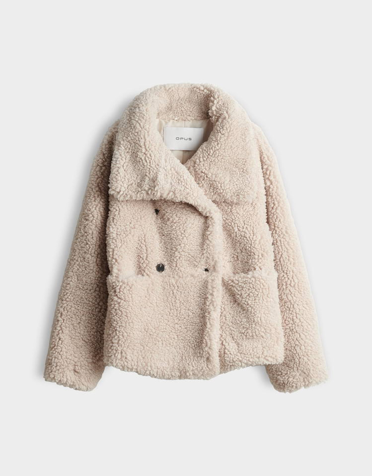 OPUS Cabbanjacke aus Teddyplüsch